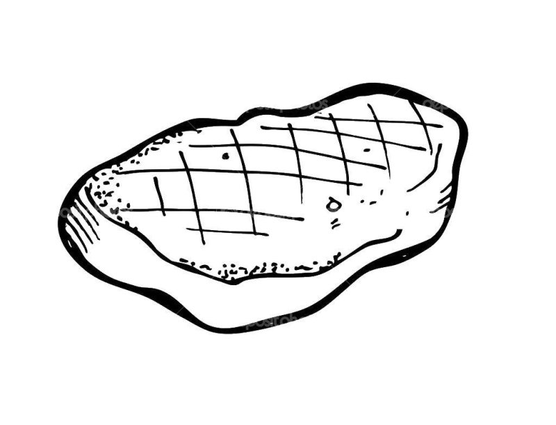 Стейк нарисованный