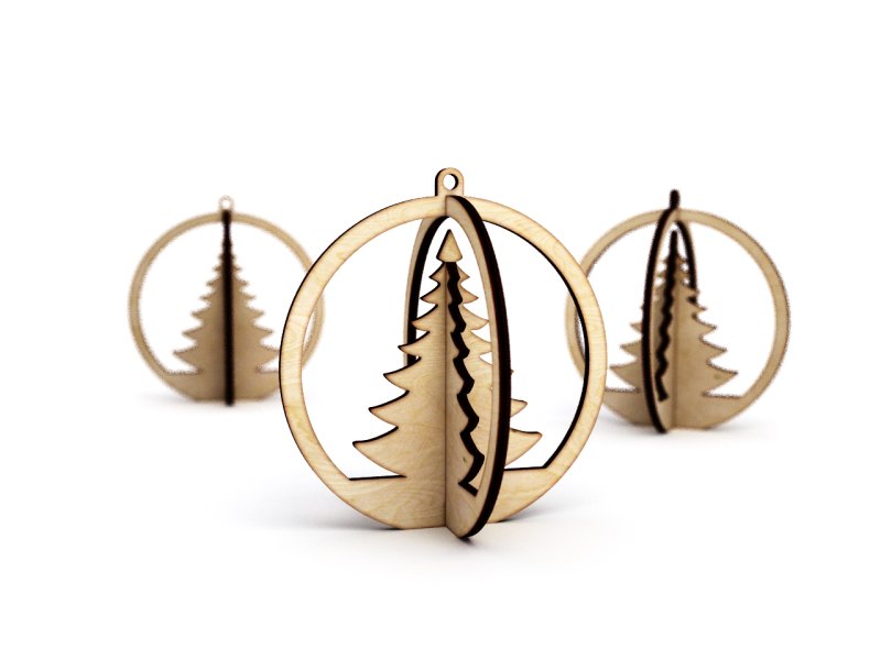 Новогодние шары из фанеры