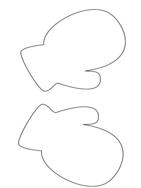 Варежка трафарет