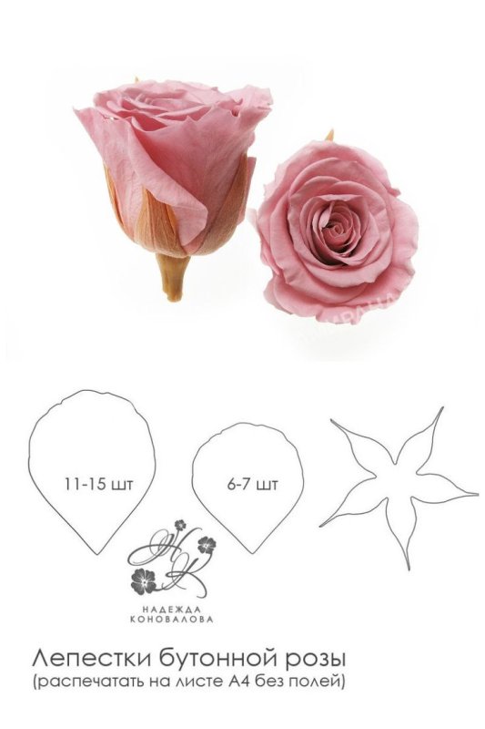 Макет розочки из фоамирана