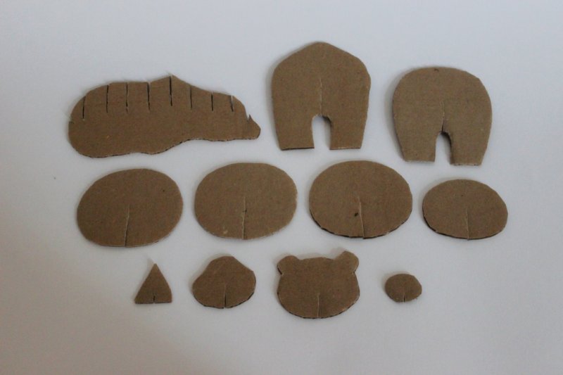 Поделка из картона медведь