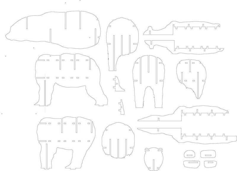 Фигурки животных из картона