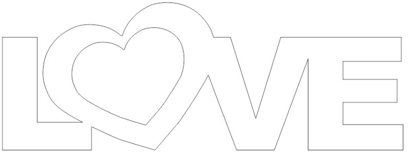 Трафареты Love для печати