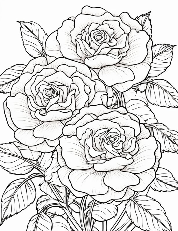 Цветы картинки раскраски