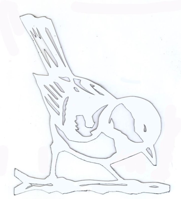 Вытынанки на окна птицы