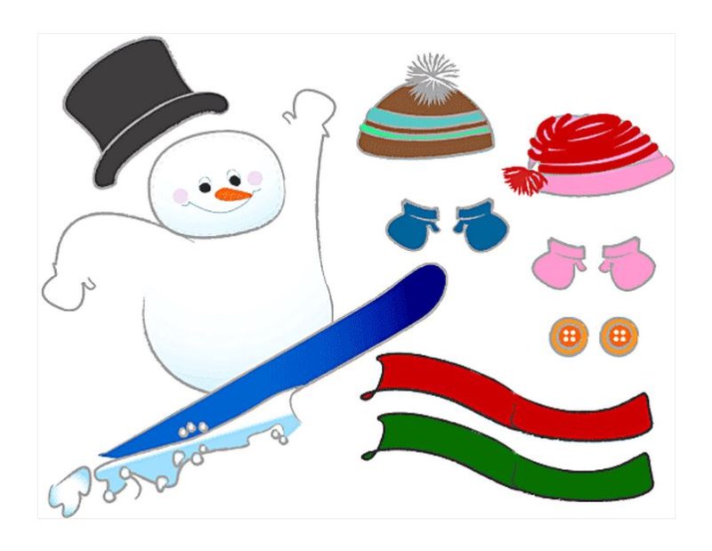 Шарфик для снеговика из бумаги