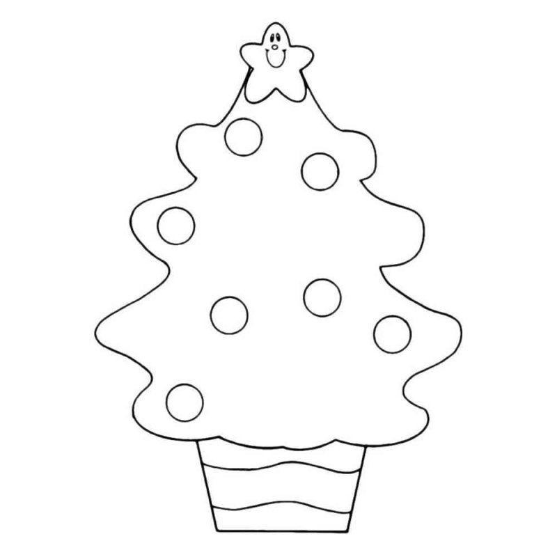 Елка раскраска