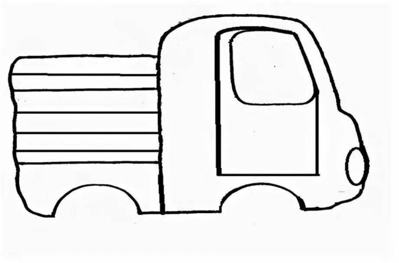 Грузовая машина без колёс для рисования