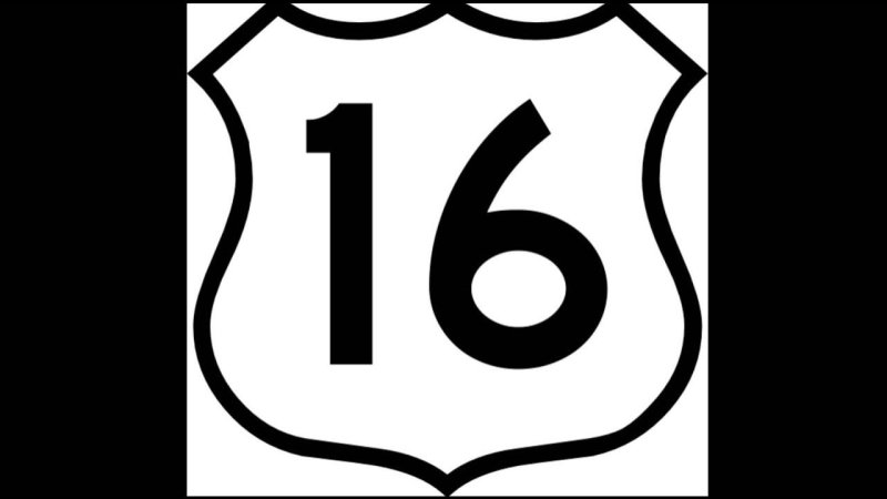 Цифра 16 трафарет