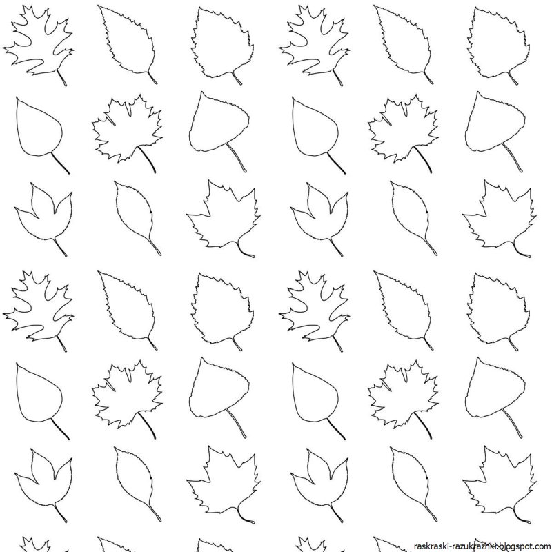 Листочек шаблон