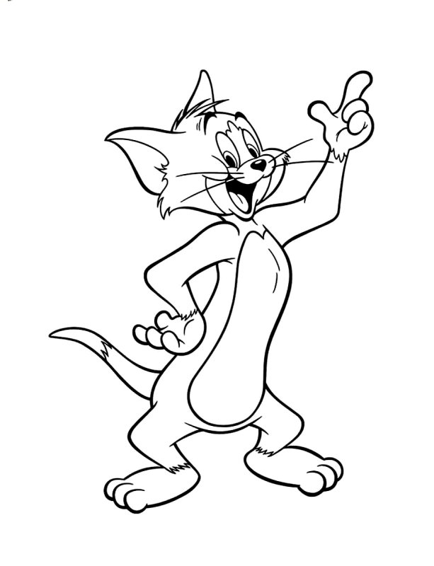 Разукрашки мультики том и Джерри