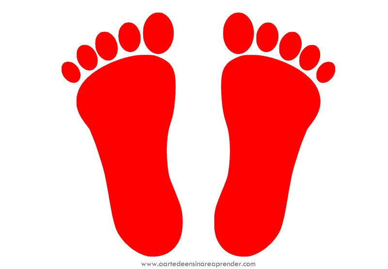 Отпечатки ног цветные