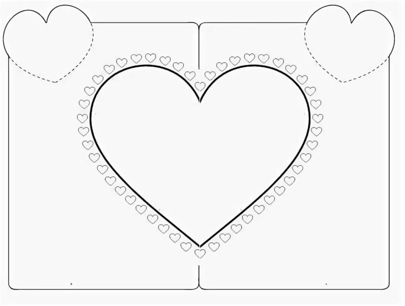 Макет валентинки