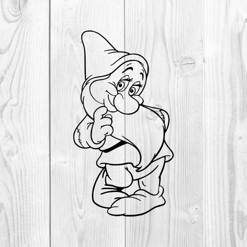 Гномик раскраска для детей