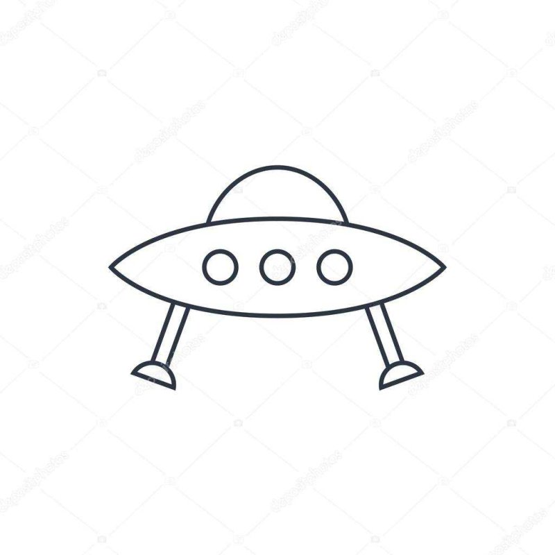 Инопланетяне на летающей тарелке для детей