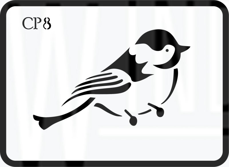 Трафарет воробья