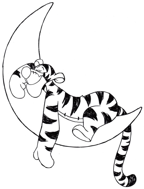 Раскраска Тигренок