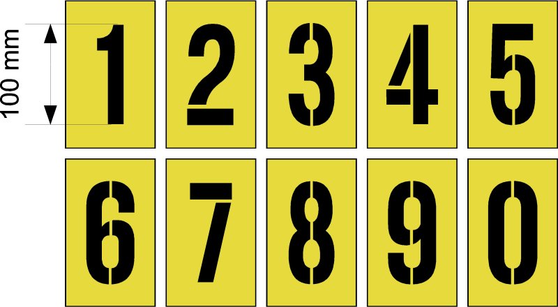 Шрифт цифры трафарет