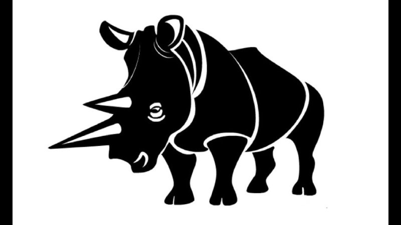 Носорог рисунок