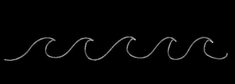 Волнистая линия на прозрачном фоне