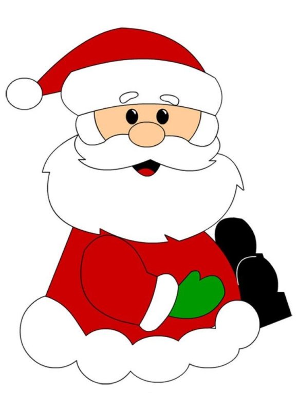 Аппликации "дед Мороз"