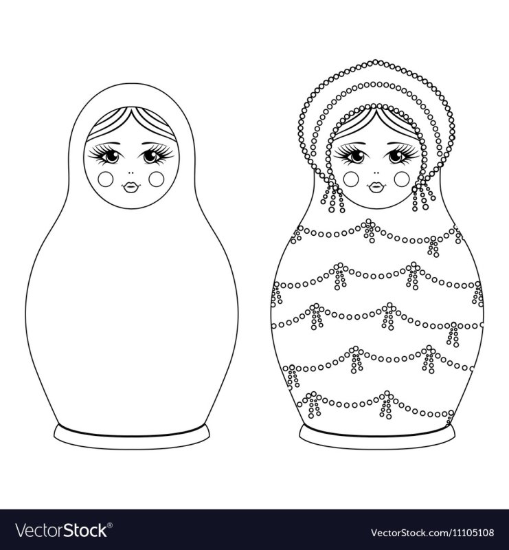 Матрешка рисунок
