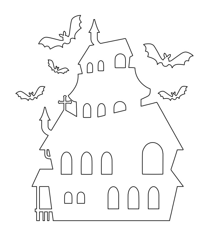 Дом трафарет для вырезания