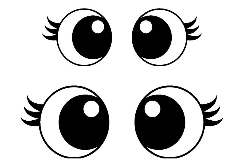 Глаза трафарет