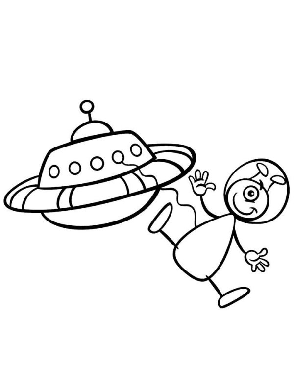 Летающая тарелка раскраска