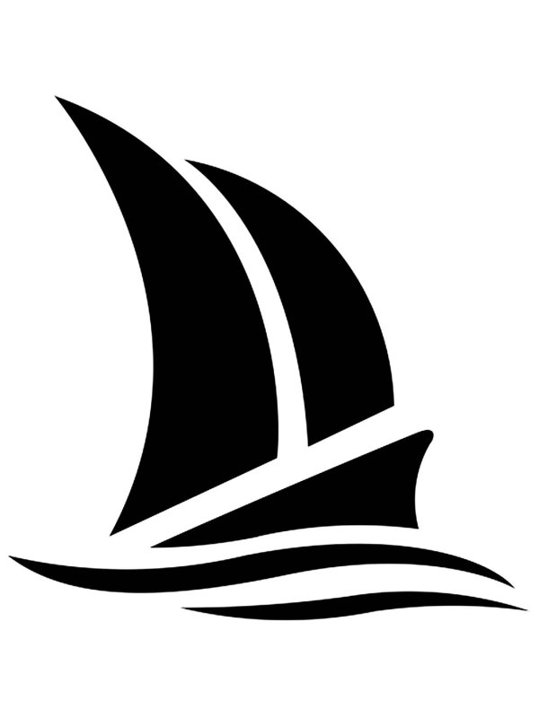 Силуэт парусной яхты