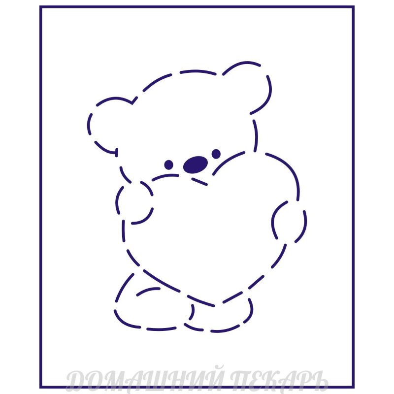 Мишка трафарет