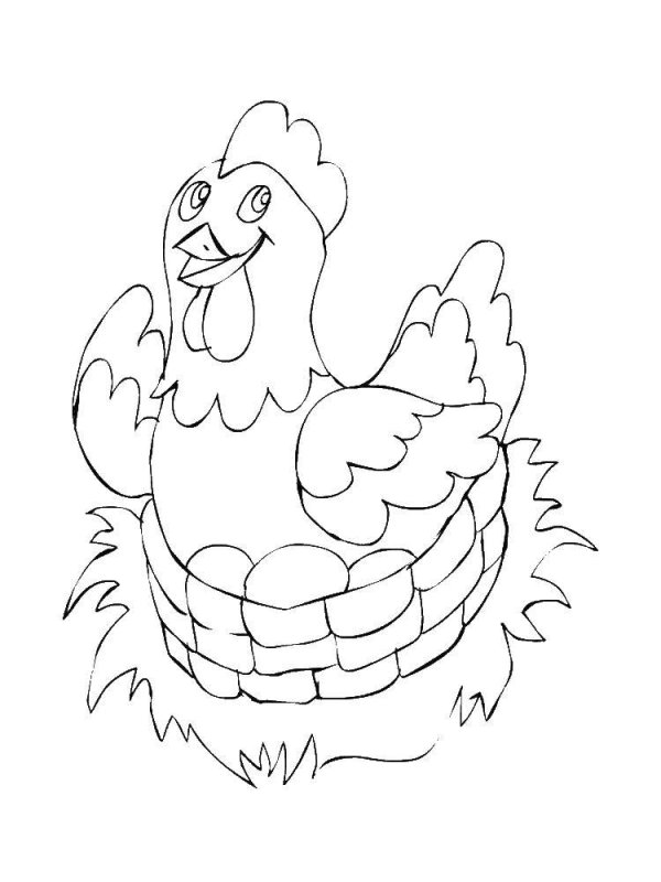 Курочка Ряба разукрашка