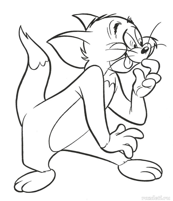 Том раскраска для детей