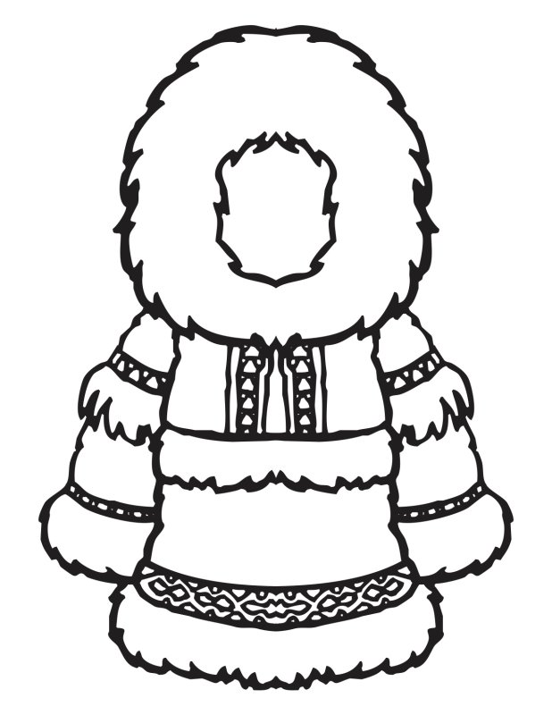 Зимняя одежда раскраска для детей