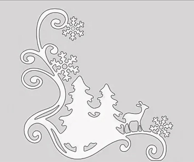 Новогодние узоры на окна