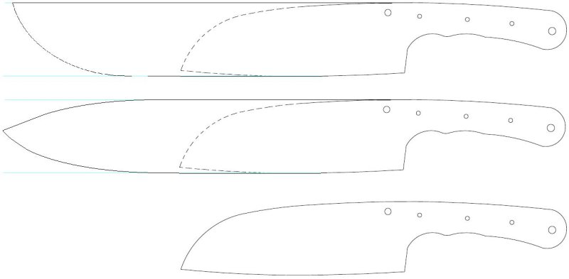 Трафарет кухонного ножа