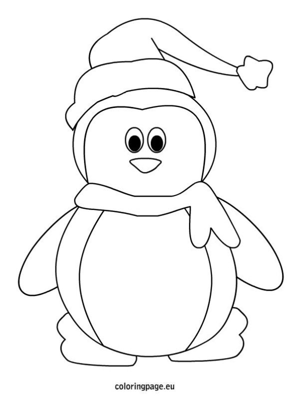 Пингвин раскраска для детей