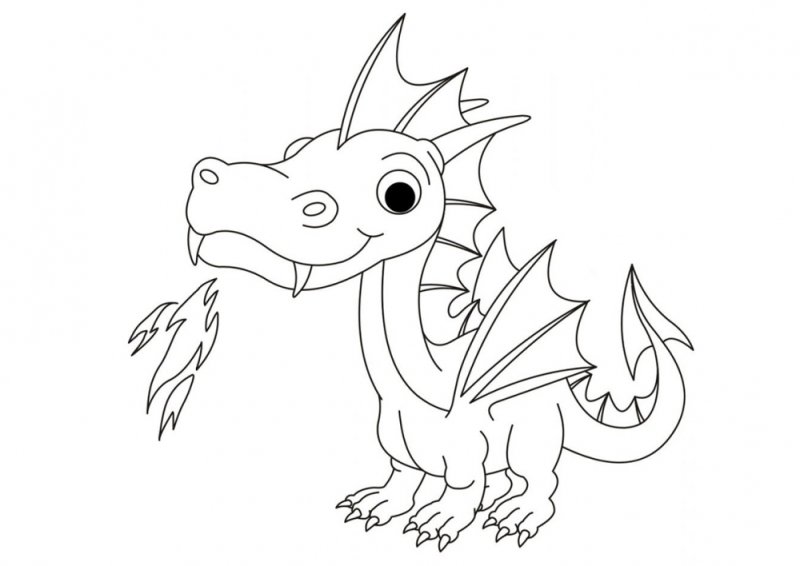 Раскраска дракон