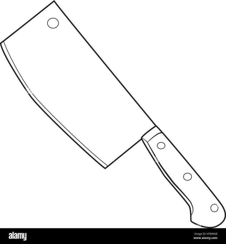 Чертеж нож топорик Тесак