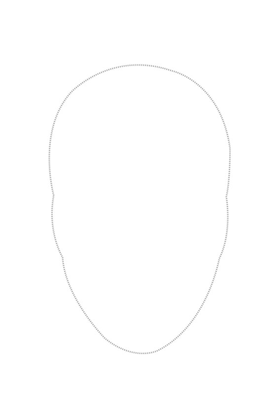 Овал лица трафарет