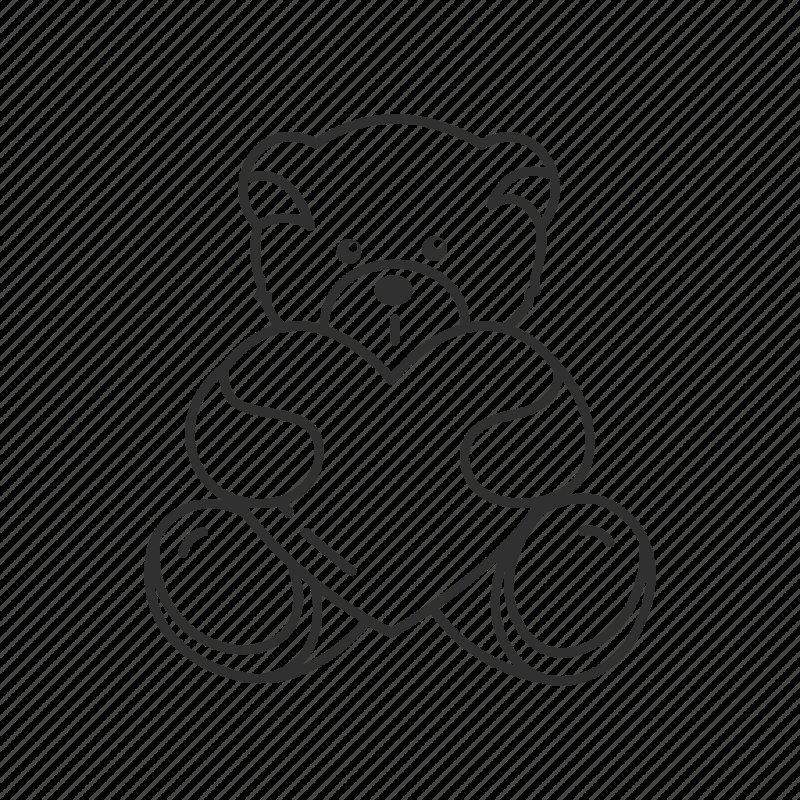 Мишка с сердечком рисунок