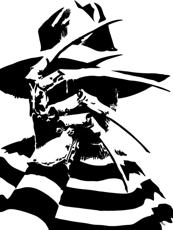 Фредди Крюгер трафарет