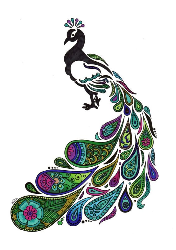 Павлин орнамент