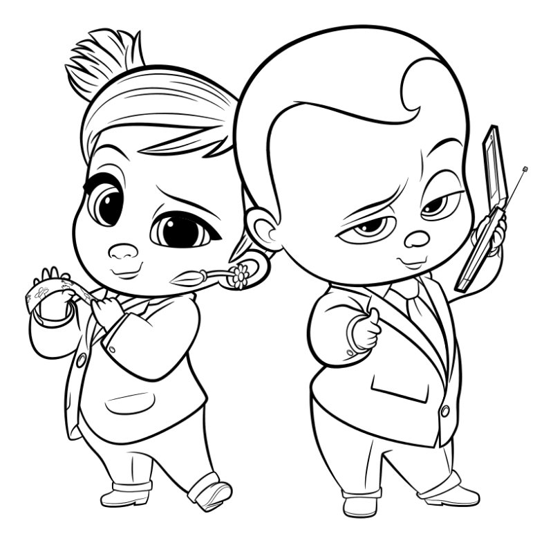 Босс молокосос раскраска