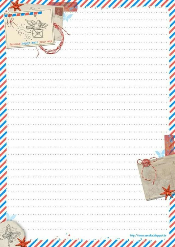 Красивый лист для письма