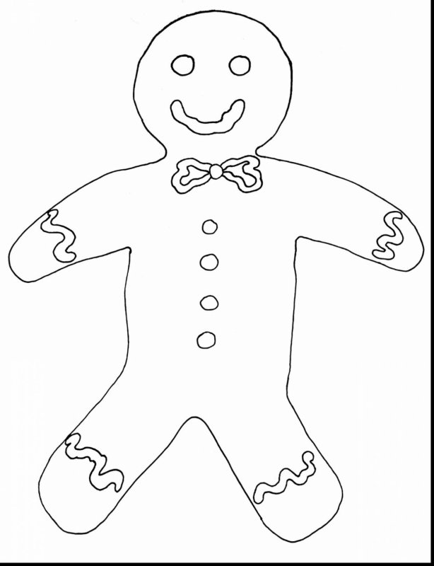 Пряничный человек раскраска
