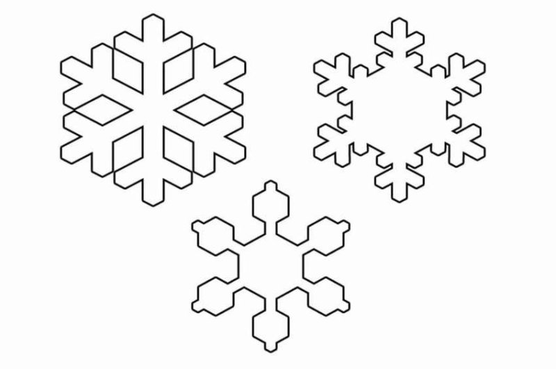 Трафереты снежиное длявырезания