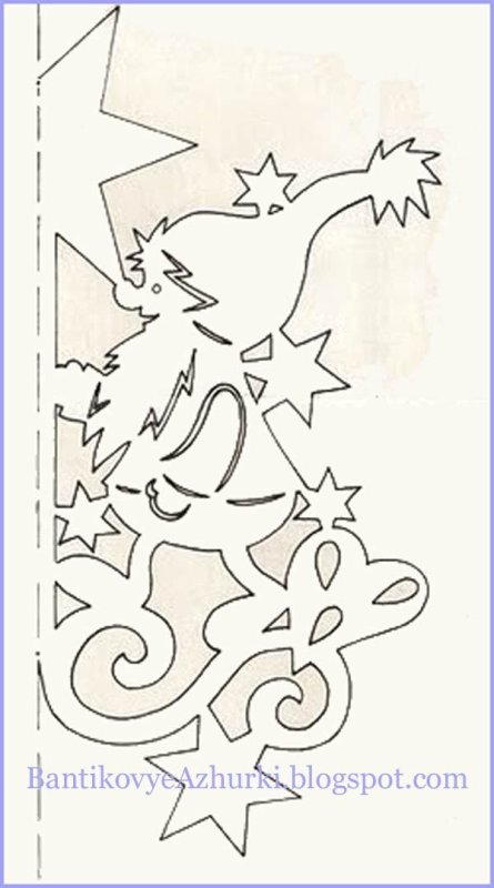 Новогодние трафареты на окно для вырезания из бумаги
