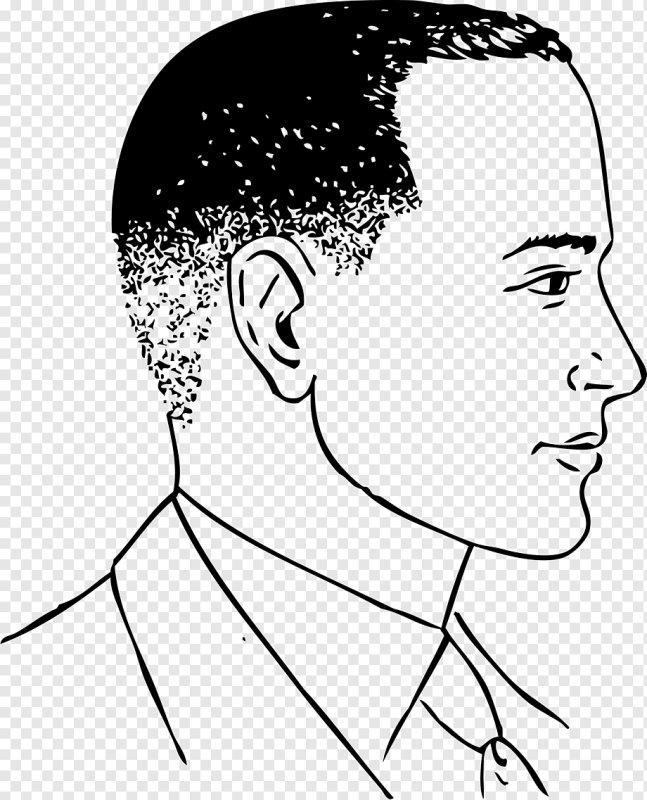 Мужская прическа контур