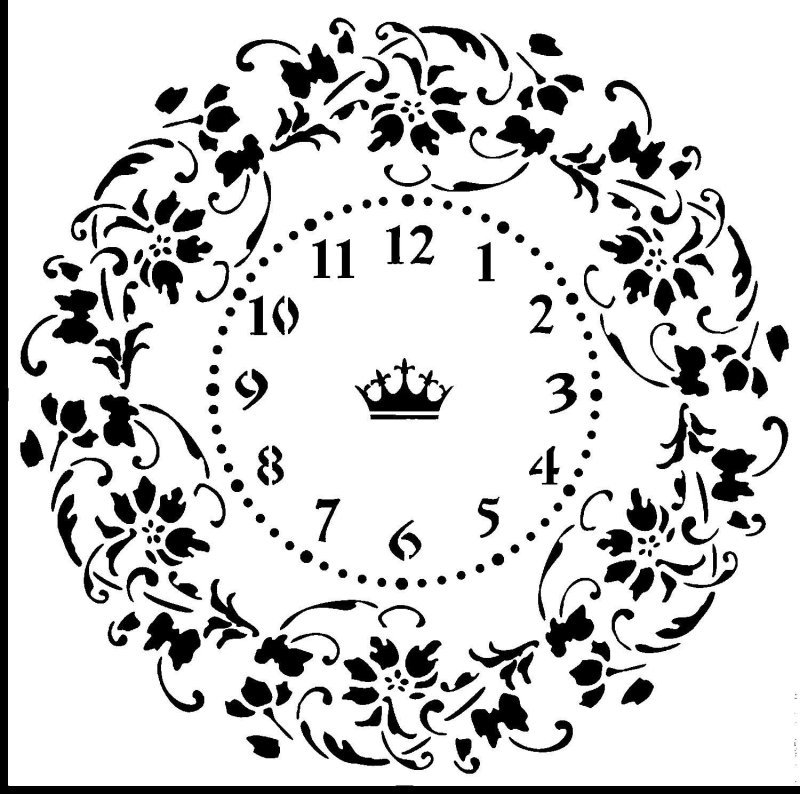 Трафарет для часов круглый